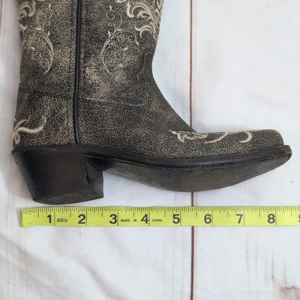 Old West Childrens Embroidered Western Cowboy Cowgirl Country Boots size 120
